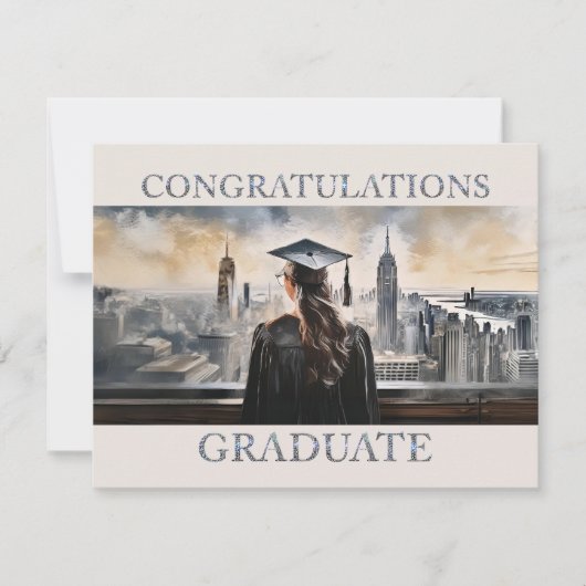 Amerikaanse vrouw Afstuderen gefeliciteerd (Voorkant)