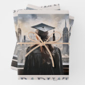 Amerikaanse vrouw Afstuderen gefeliciteerd Inpakpapier Vel (In situ)