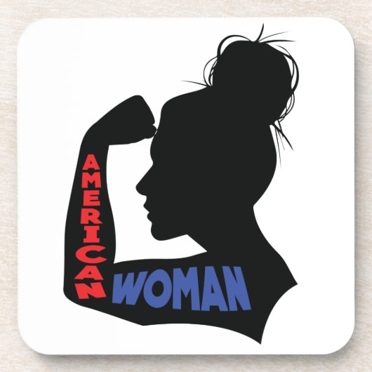 Amerikaanse vrouw bier onderzetter (Voorkant)