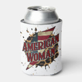 Amerikaanse vrouw blikjeskoeler (Blikje Voorkant)