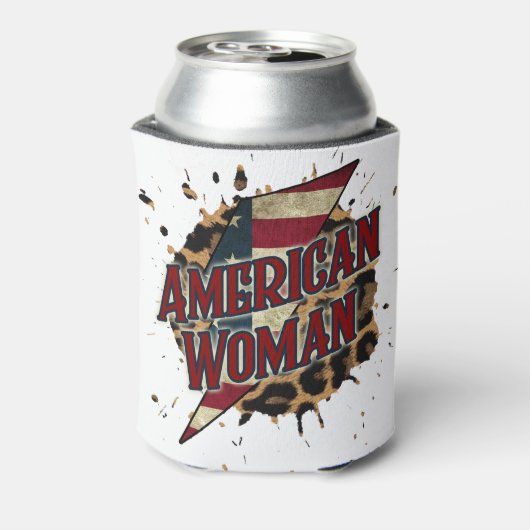 Amerikaanse vrouw blikjeskoeler (Blikje Achterkant)