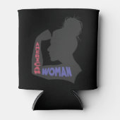 Amerikaanse vrouw donkergrijs blikjeskoeler (Voorkant)