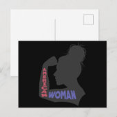 Amerikaanse vrouw donkergrijs briefkaart (Voorkant / Achterkant)