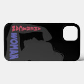 Amerikaanse vrouw donkergrijs Case-Mate iPhone case (Achterkant (horizontaal))