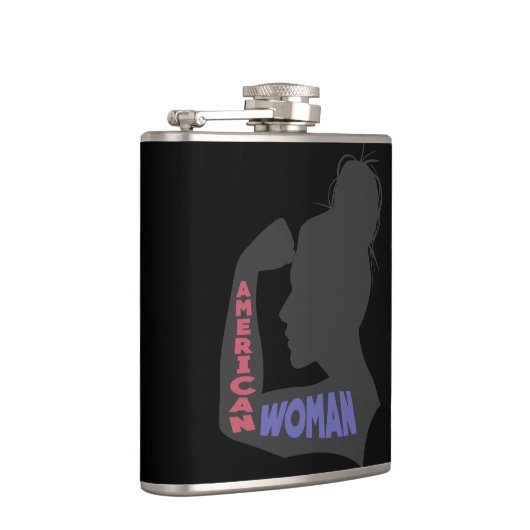 Amerikaanse vrouw donkergrijs heupfles (Rechts)