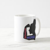 Amerikaanse vrouw donkergrijs koffiemok (Voorkant rechts)