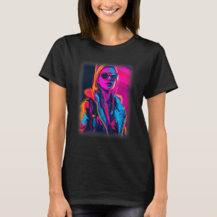 Amerikaanse vrouw esthetiek cool rave techno meisj t-shirt