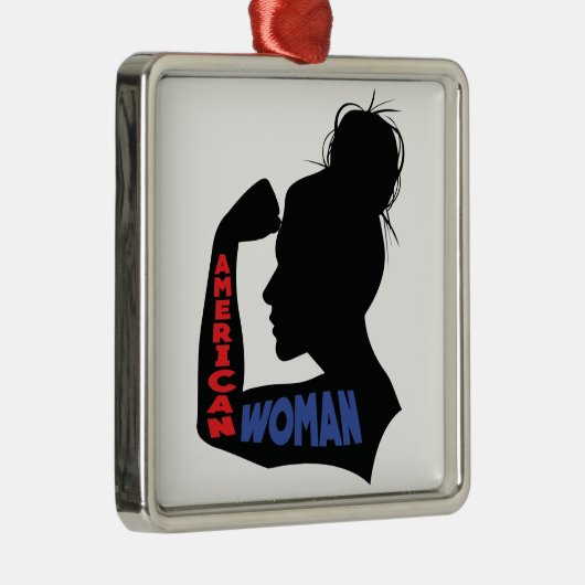 Amerikaanse vrouw metalen ornament (Rechts)