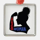 Amerikaanse vrouw metalen ornament (Voorkant)