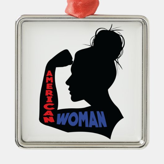 Amerikaanse vrouw metalen ornament (Voorkant)