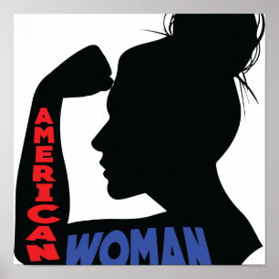 Amerikaanse vrouw poster