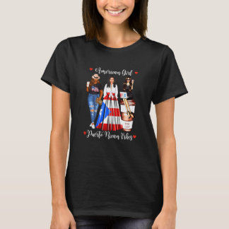 Amerikaanse vrouw Puerto Ricaanse Vibes Puerto Ric T-shirt
