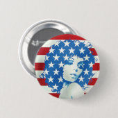 Amerikaanse vrouw ronde button 5,7 cm (Voorkant /achterkant)