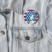 Amerikaanse vrouw ronde button 5,7 cm (In situ)