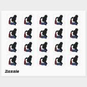 Amerikaanse vrouw vierkante sticker (Vel)