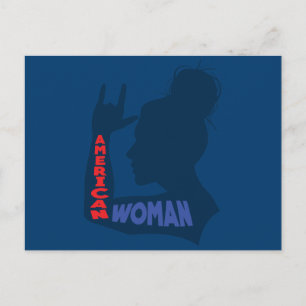 Amerikaanse vrouw waar ik van hou briefkaart
