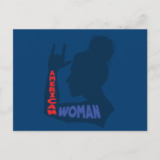 Amerikaanse vrouw waar ik van hou briefkaart
