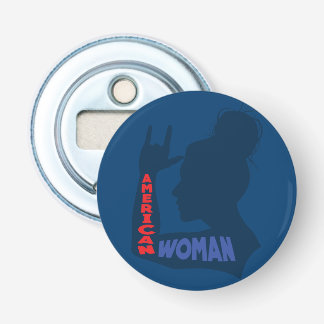 Amerikaanse vrouw waar ik van hou button flesopener