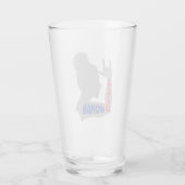 Amerikaanse vrouw waar ik van hou glas (Achterkant)