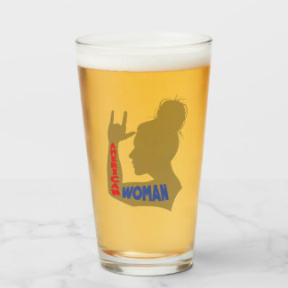 Amerikaanse vrouw waar ik van hou glas