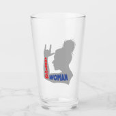 Amerikaanse vrouw waar ik van hou glas (Voorkant)