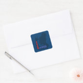 Amerikaanse vrouw waar ik van hou vierkante sticker (Envelop)