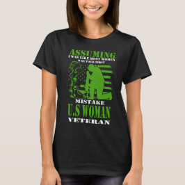 Amerikaanse vrouwen veteraan t-shirt