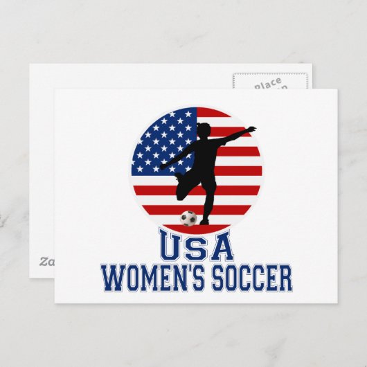 Amerikaanse vrouwenvoetbal briefkaart (Voorkant / Achterkant)