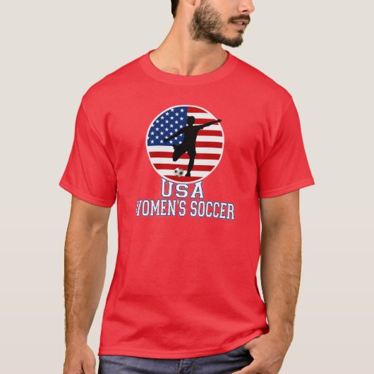 Amerikaanse vrouwenvoetbal t-shirt (Voorkant)