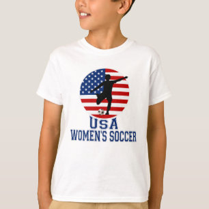 Amerikaanse vrouwenvoetbal t-shirt