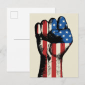 Amerikaanse vuist briefkaart (Voorkant / Achterkant)
