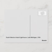 Amerikaanse vuurtoren op het eiland South Manitou Briefkaart (Achterkant)