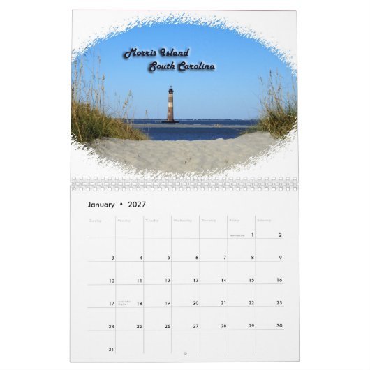 Amerikaanse vuurtorenkalender 2012 kalender (Jan 2027)