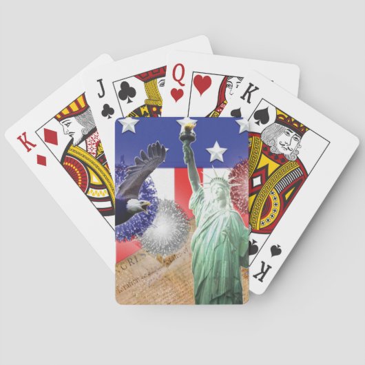 Amerikaanse vuurwerk Eagle Pokerkaarten (Achterkant)