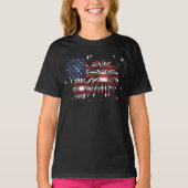 Amerikaanse vuurwerkdag Onafhankelijkheidsdag T-Sh T-shirt (Voorkant)