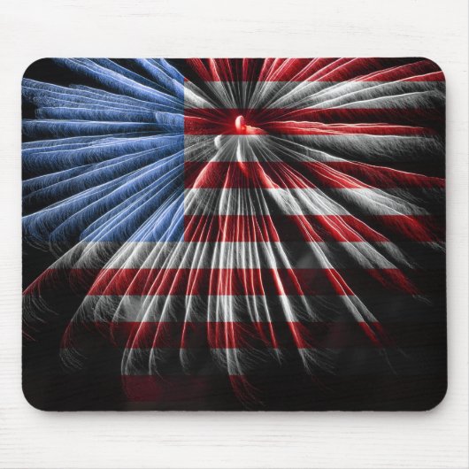 Amerikaanse vuurwerkvlag muismat (Voorkant)