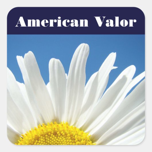 Amerikaanse Waarde stickers Veteranen Dag Daisy Bl (Voorkant)