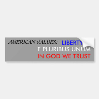 AMERIKAANSE WAARDEN BUMPERSTICKER
