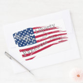 Amerikaanse waarden rechthoekige sticker (Envelop)