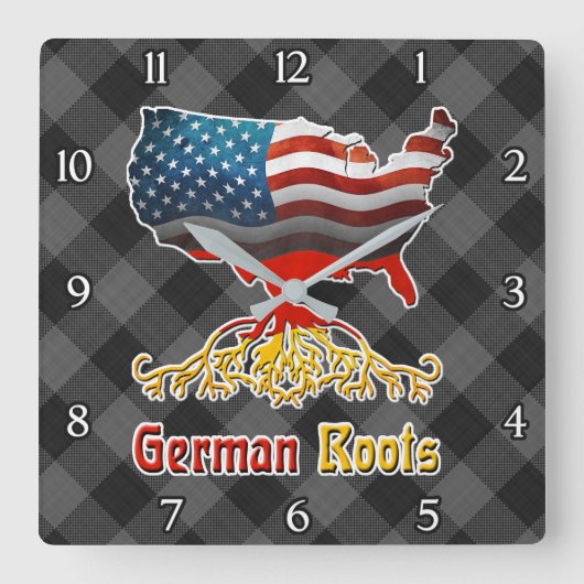 Amerikaanse Wall klok op het Amerikaanse Roots Squ (Voorkant)