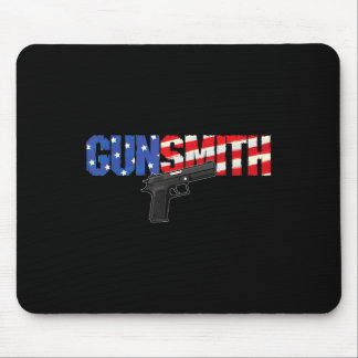 Amerikaanse wapensmid Patriot USA-vlag Retro stijl Muismat