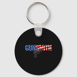 Amerikaanse wapensmid Patriot USA-vlag Retro stijl Sleutelhanger