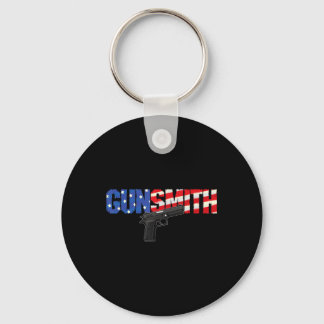 Amerikaanse wapensmid Patriot USA-vlag Retro stijl Sleutelhanger