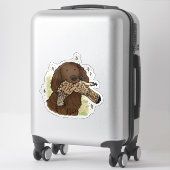 Amerikaanse Water Spaniel Autodecal Sticker (Koffer)
