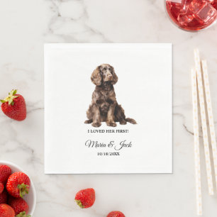Amerikaanse Water Spaniel Bruiloft Cocktail Servet