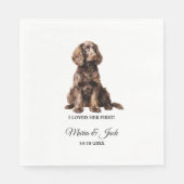 Amerikaanse Water Spaniel Bruiloft Cocktail Servet (Voorkant)