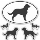 Amerikaanse Water Spaniel Dog Silhouette Sticker S (Voorkant)