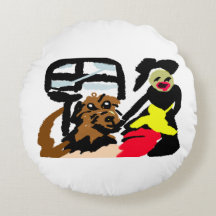 Amerikaanse Water Spaniel en dame wandelen