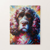 Amerikaanse Water Spaniel Hond Acryl Art Print Legpuzzel (Verticaal)