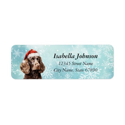 Amerikaanse Water Spaniel Hond Retouradreslabels Etiket (Voorkant)